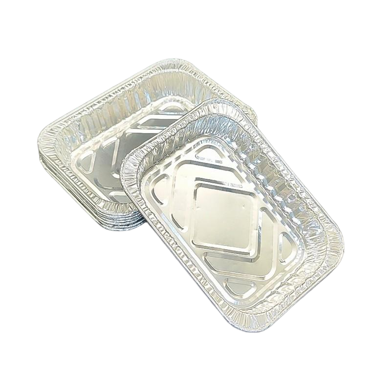 Petit plateau alimentaire en aluminium jetable pour la cuisson ou les plats à emporter