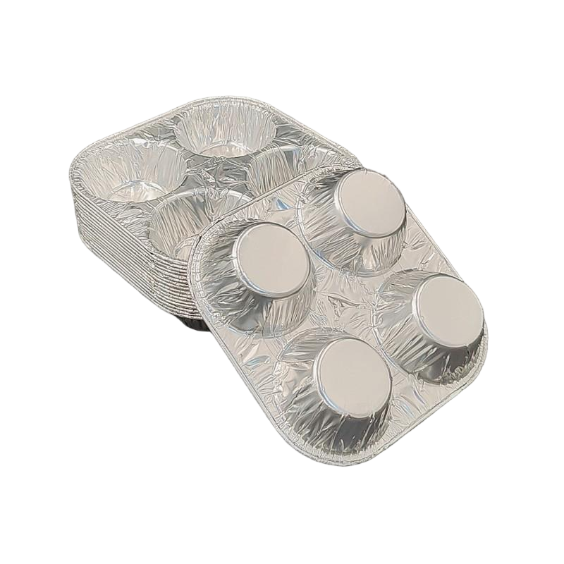 4 compartiments en aluminium Pudding Stand Stand Cake Moule