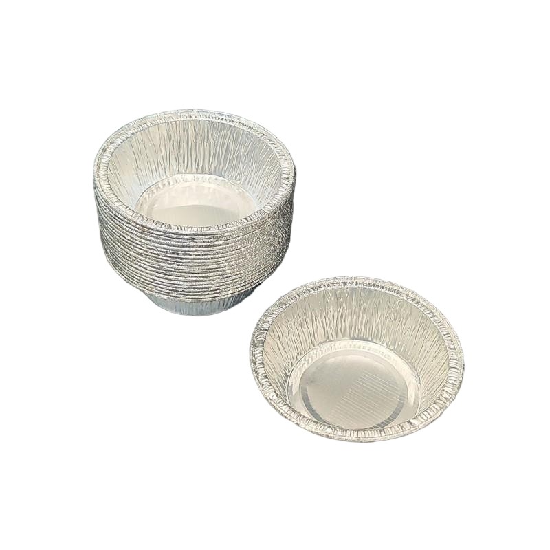 Petit récipient en aluminium à l'oeuf rond