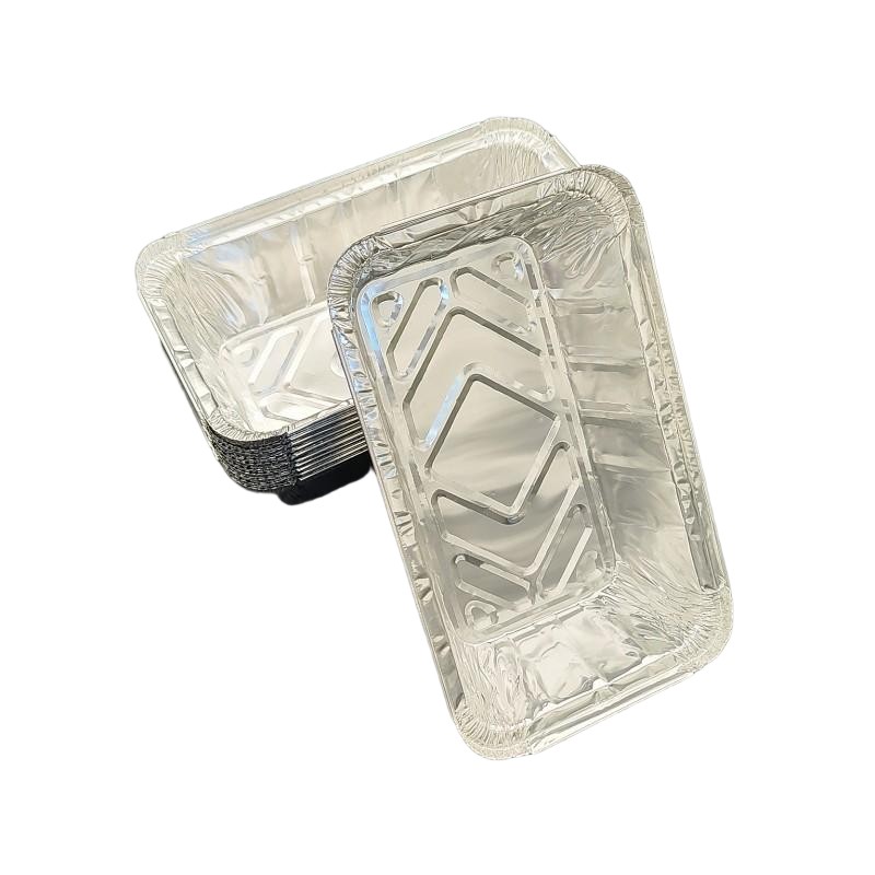 2000 ml en aluminium rectangulaire en aluminium jetable de table en métal jetable