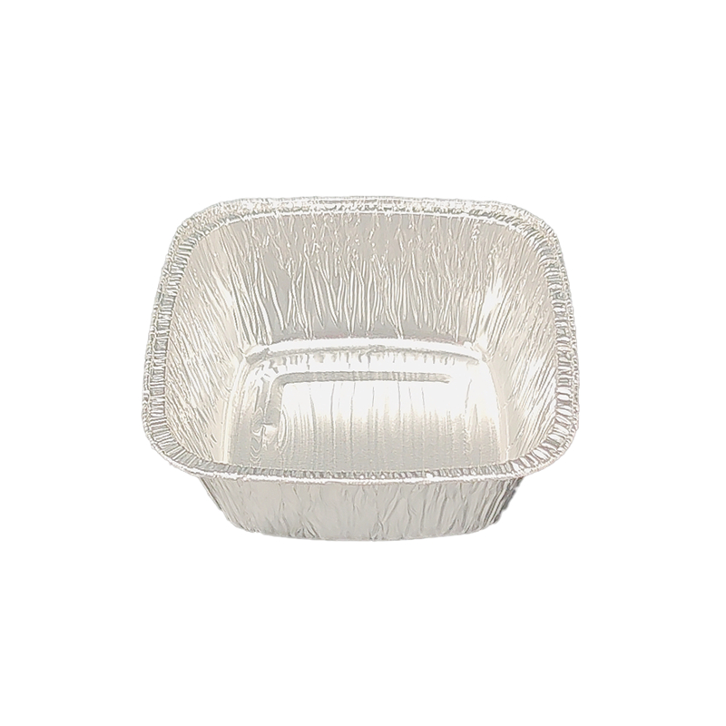 Bol à gâteau carré en aluminium de 250 ml - vaisselle de table en papier d'aluminium