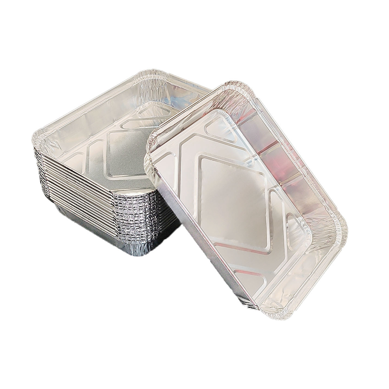950 ml plateau de service de boulangerie en aluminium rectangulaire en aluminium